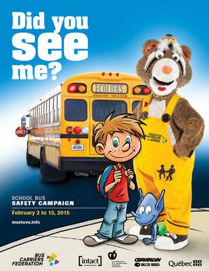 «Do you see me?» poster from the school bus transportation safety campaign 2015