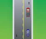 Yellow diamond-shaped traffic sign indicating danger.