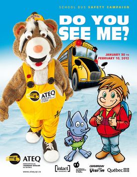 «Do you see me?» poster from the school bus transportation safety campaign 2012