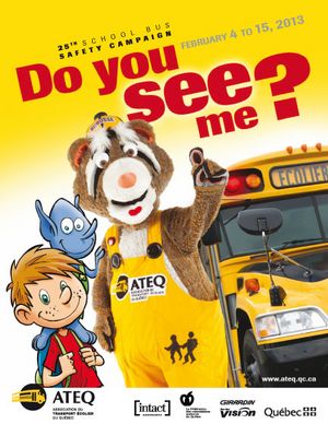 «Do you see me?» poster from the 25th school bus transportation safety campaign