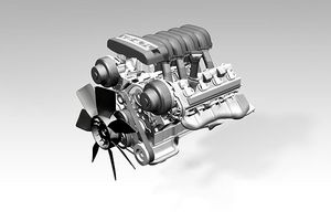 Illustration d'un moteur de camion ou de camionnette