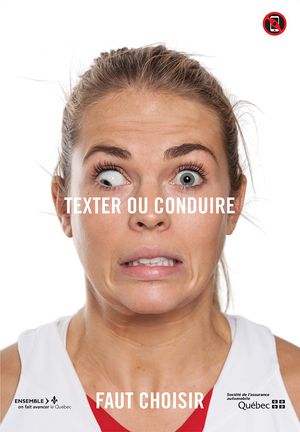 Affiche Texter ou conduire. Faut choisir. (fille)