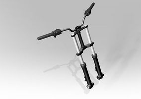 Illustration d'une fourche de moto