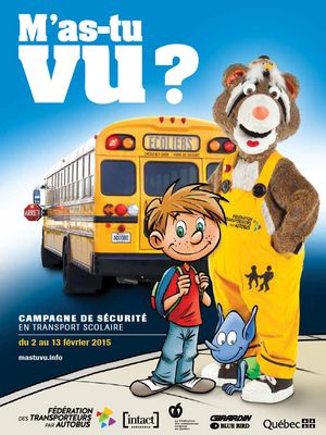 Affichette fr 2015 Affiche « M'as-tu vu? » de la campagne de sécurité dans le transport scolaire 2015