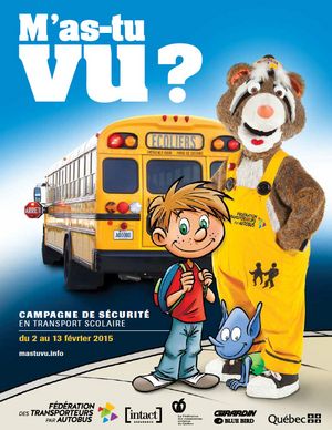 Affichette fr 2015 Affiche « M'as-tu vu? » de la campagne de sécurité dans le transport scolaire 2015