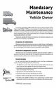 Mandatory maintenance vehicle owner