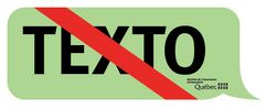 Sticker gros Static window cling against texting while driving