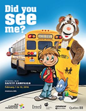 «Did you see me?» poster from the school bus transportation safety campaign 2016