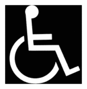 Pictogramme représentant une personne handicapée
