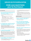 Services de psychoéducation – Foire aux questions