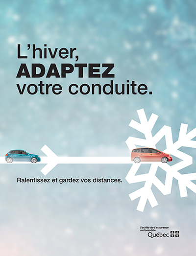 Affiche L’hiver, adaptez votre conduite
