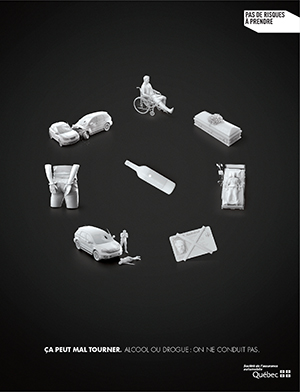 Affiche Alcool ou drogue : on ne conduit pas Affiche Alcool ou drogue : on ne conduit pas