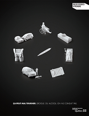 Affiche Drogue ou alcool : on ne conduit pas