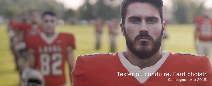 Banniere :« Texter ou conduire. Faut choisir »