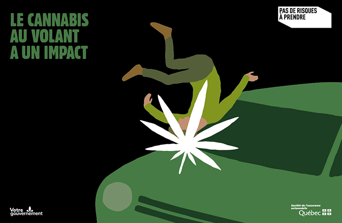 Affiche Le cannabis au volant a un impact