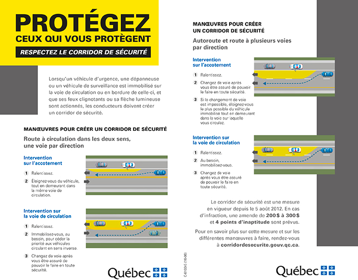Publication Protégez ceux qui vous protègent : respectez le corridor de sécurité.
