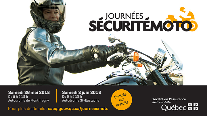Message imprimé Journées de la sécurité à moto