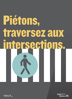 Affichage numérique Piétons, traversez aux intersections