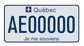 Example of a licence plate for a private or public bus or minibus, or a bus or minibus used to transport school children, bearing number AE00000
