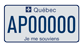 Example of a licence plate for a private or public bus or minibus, or a bus or minibus used to transport school children, bearing number AP00000