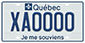 Example of a dealer plate (X licence plate), bearing number XA0000