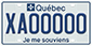 Example of a dealer plate (X licence plate), bearing number XA00000