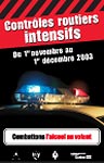 Affiche « Contrôles routiers intensifs »