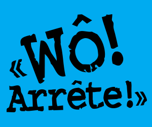 Bannière Web animée sur laquelle on lit « Wô! Arrête! Tous les mots sont bons pour te convaincre de ralentir. Ralentis! Ça se dit »