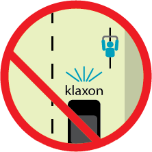 Ne klaxonnez pas à l'approche d'un cycliste