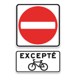 possibilité pour un cycliste de s'engager à contresens